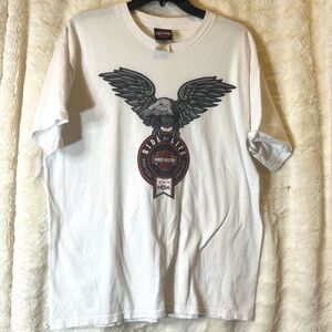 Harley Davidson Short Sleeve Ride for Life Eagle Charitable T Shirt Size L 2016